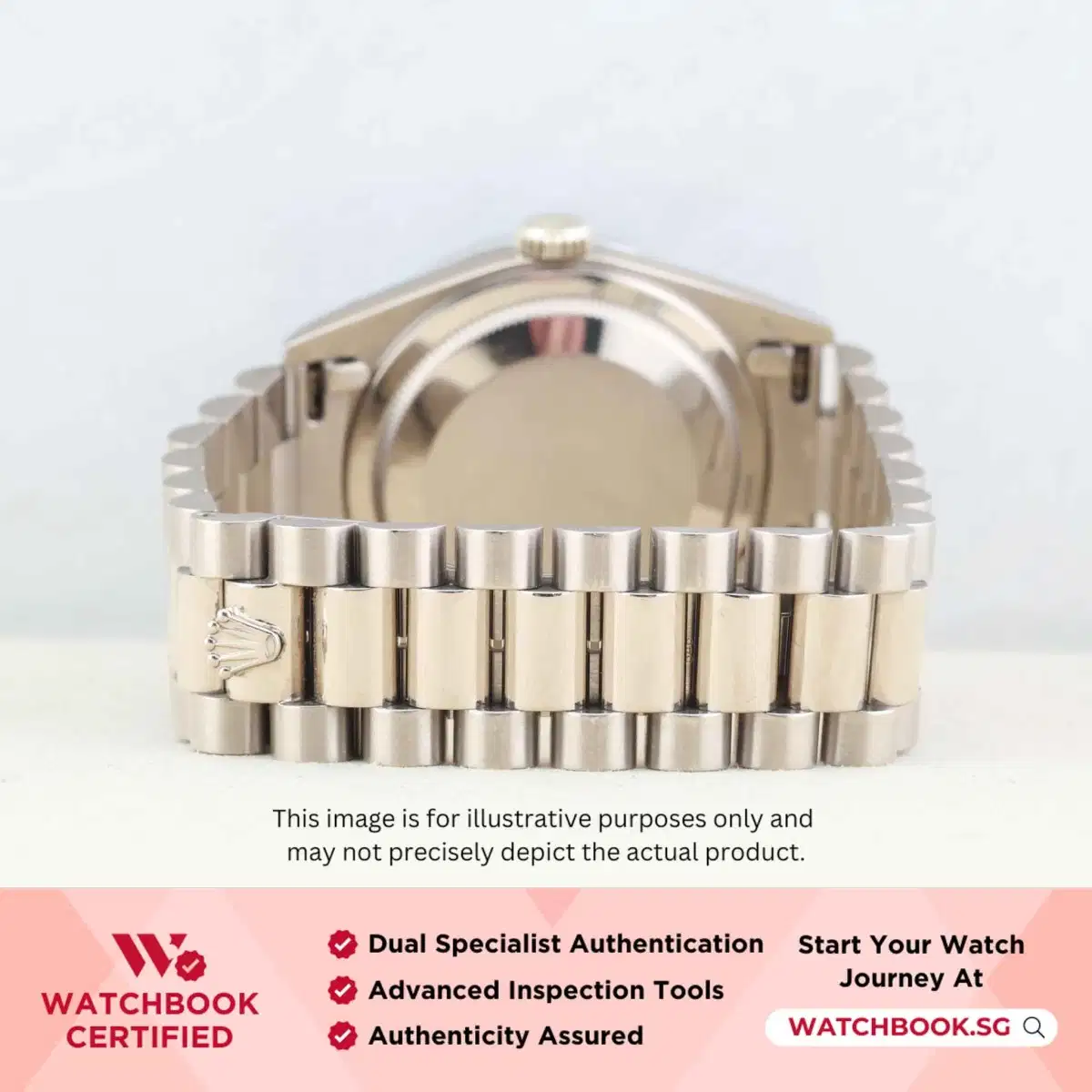 Rolex Daydate 18349 Blue Vignette w 8 Point Diamonds + Baguette Diamonds at 6 & 9 President thumbnail