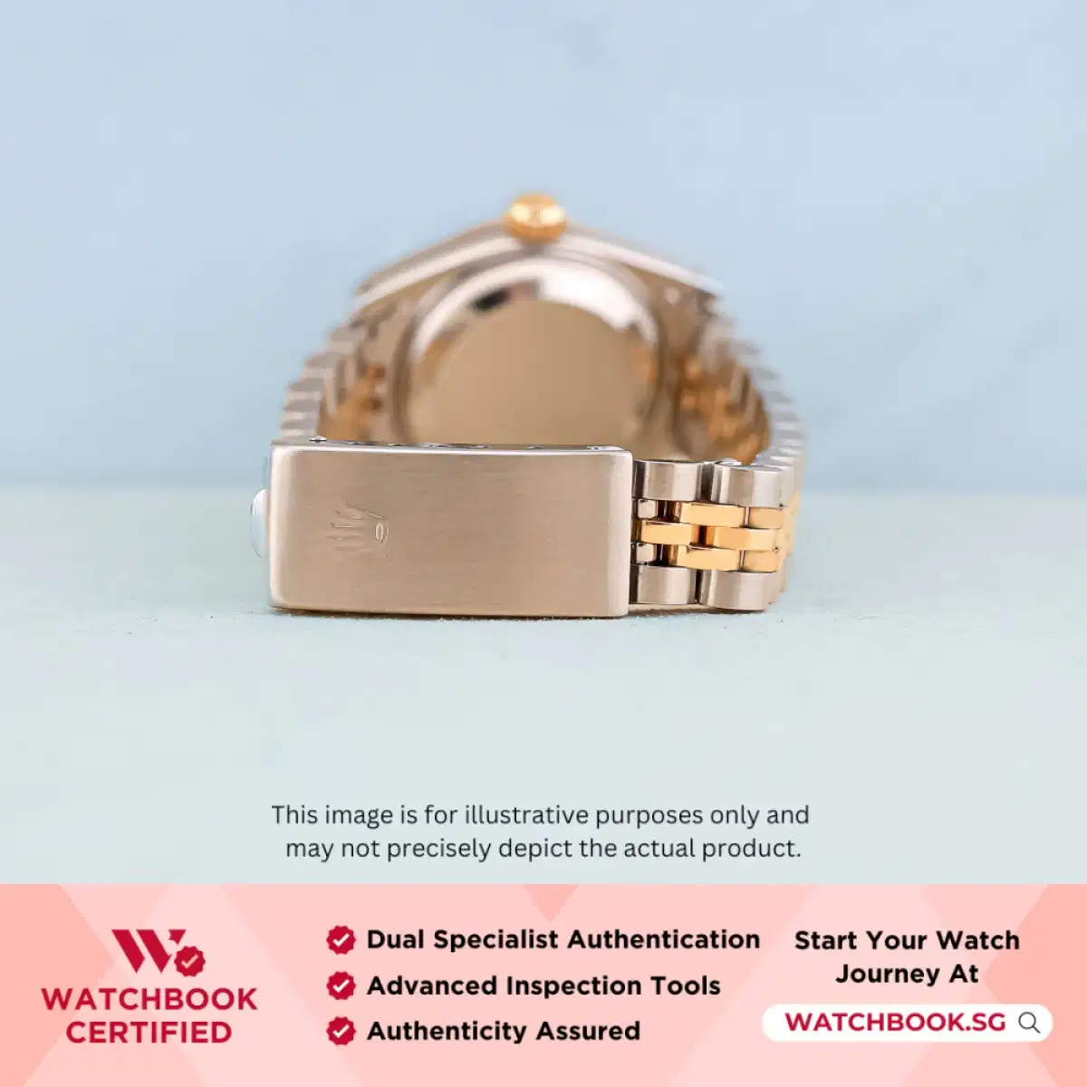 Rolex Datejust 69173 White Computer w Golden Arabic Jubilee thumbnail