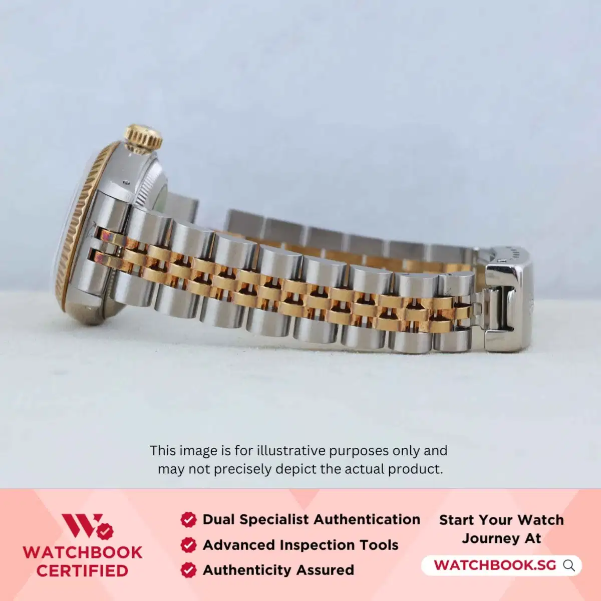 Rolex Datejust 69173 White w Golden Roman Jubilee thumbnail