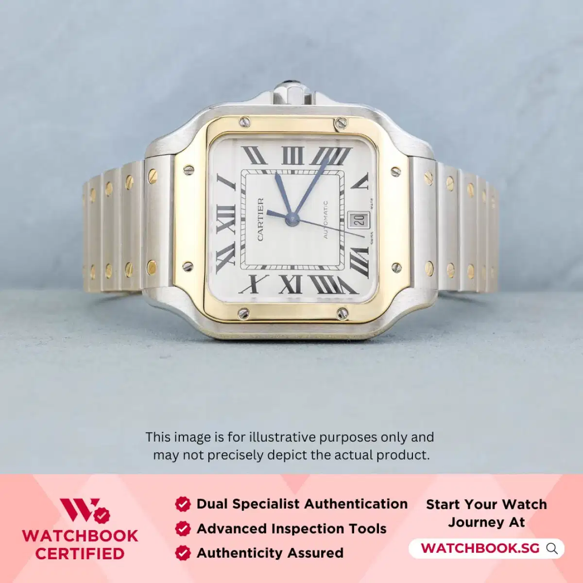 Cartier Santos Large Model W2SA0009 White