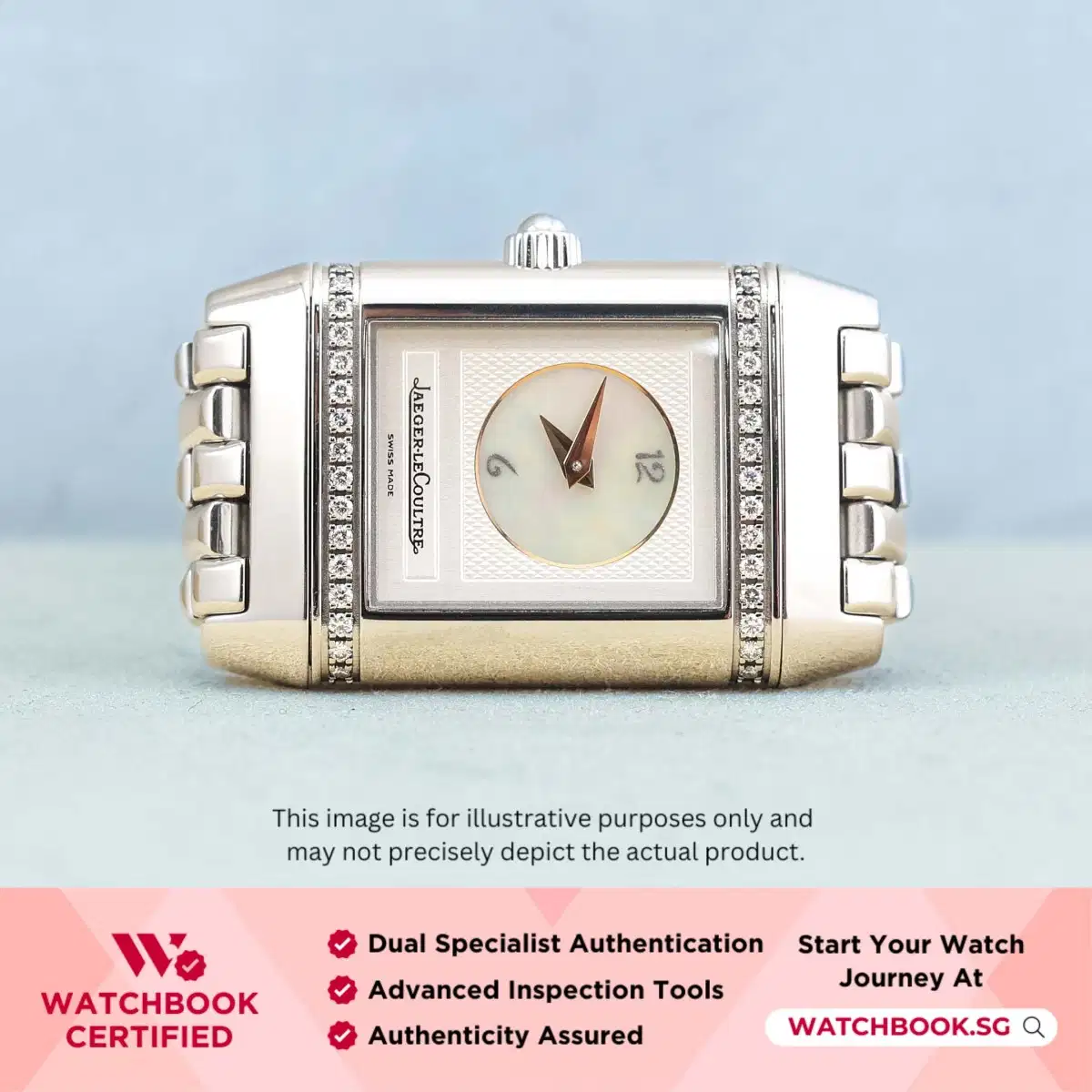 Jaeger LeCoultre JLC Reverso Duetto Q2668110 White w Arabic Numerals thumbnail