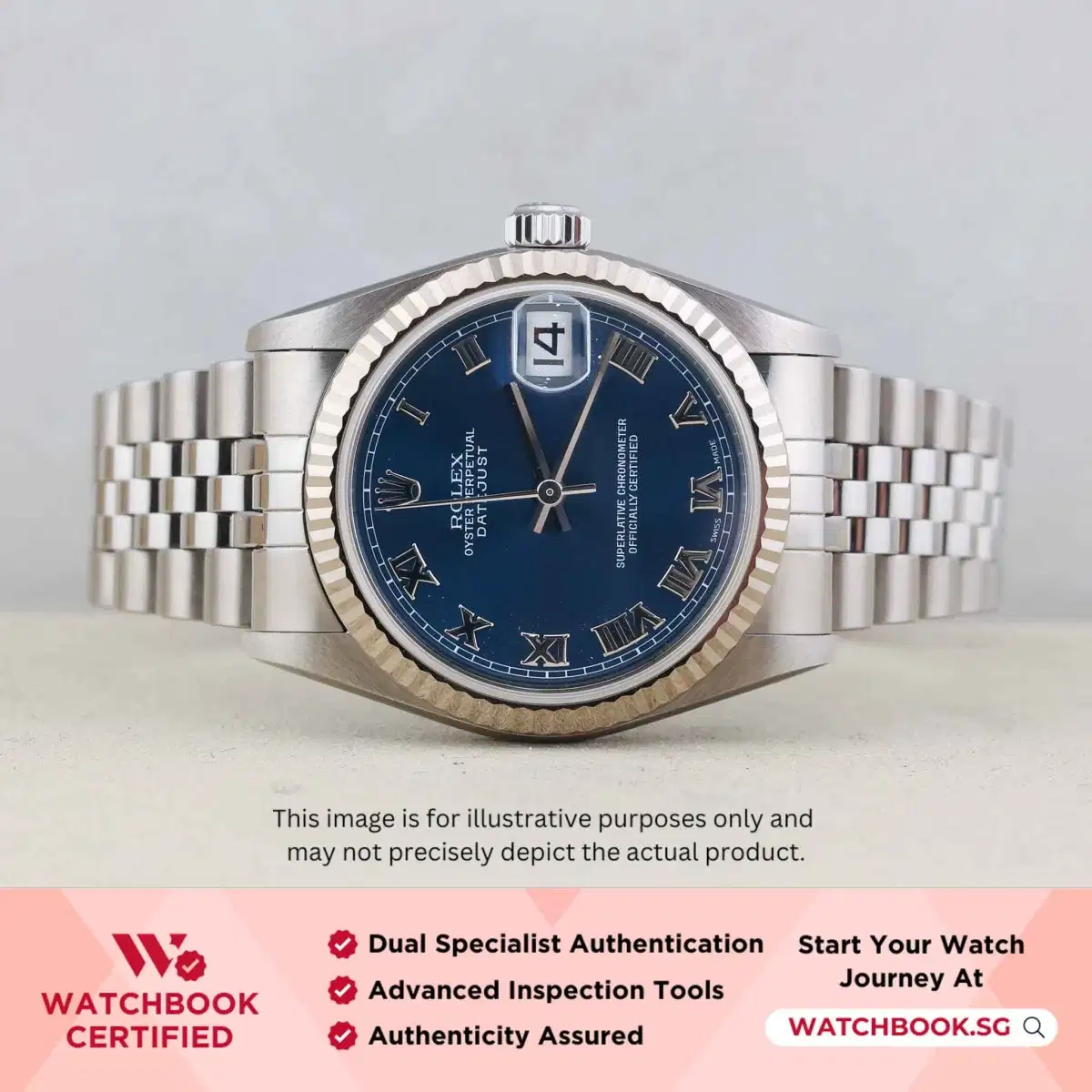 Rolex Datejust 78274 Blue Roman Jubilee thumbnail