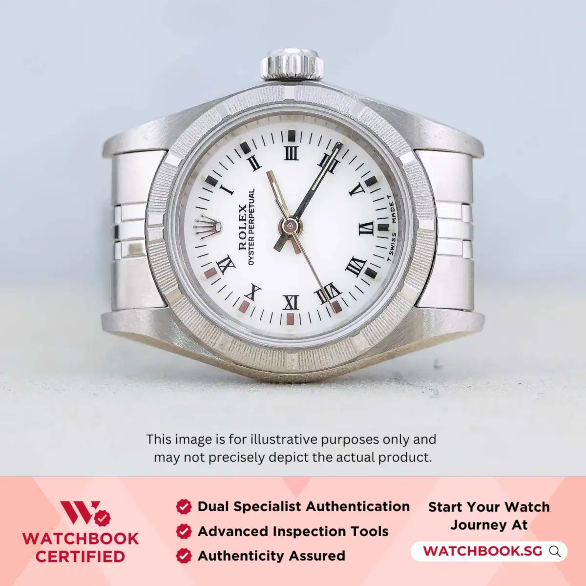 Rolex Oyster Perpetual 67230 White Roman Jubilee thumbnail
