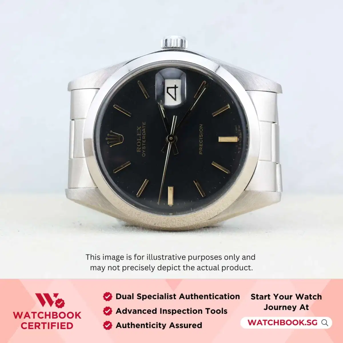 Rolex Oysterdate Precision 6694 Black Oyster thumbnail