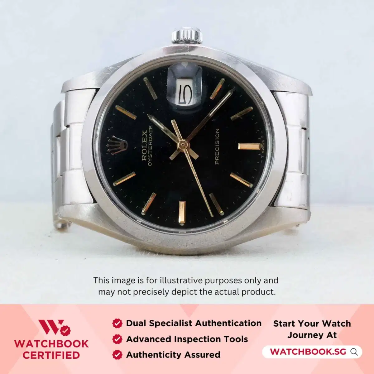 Rolex Oysterdate Precision 6694 Black Oyster thumbnail