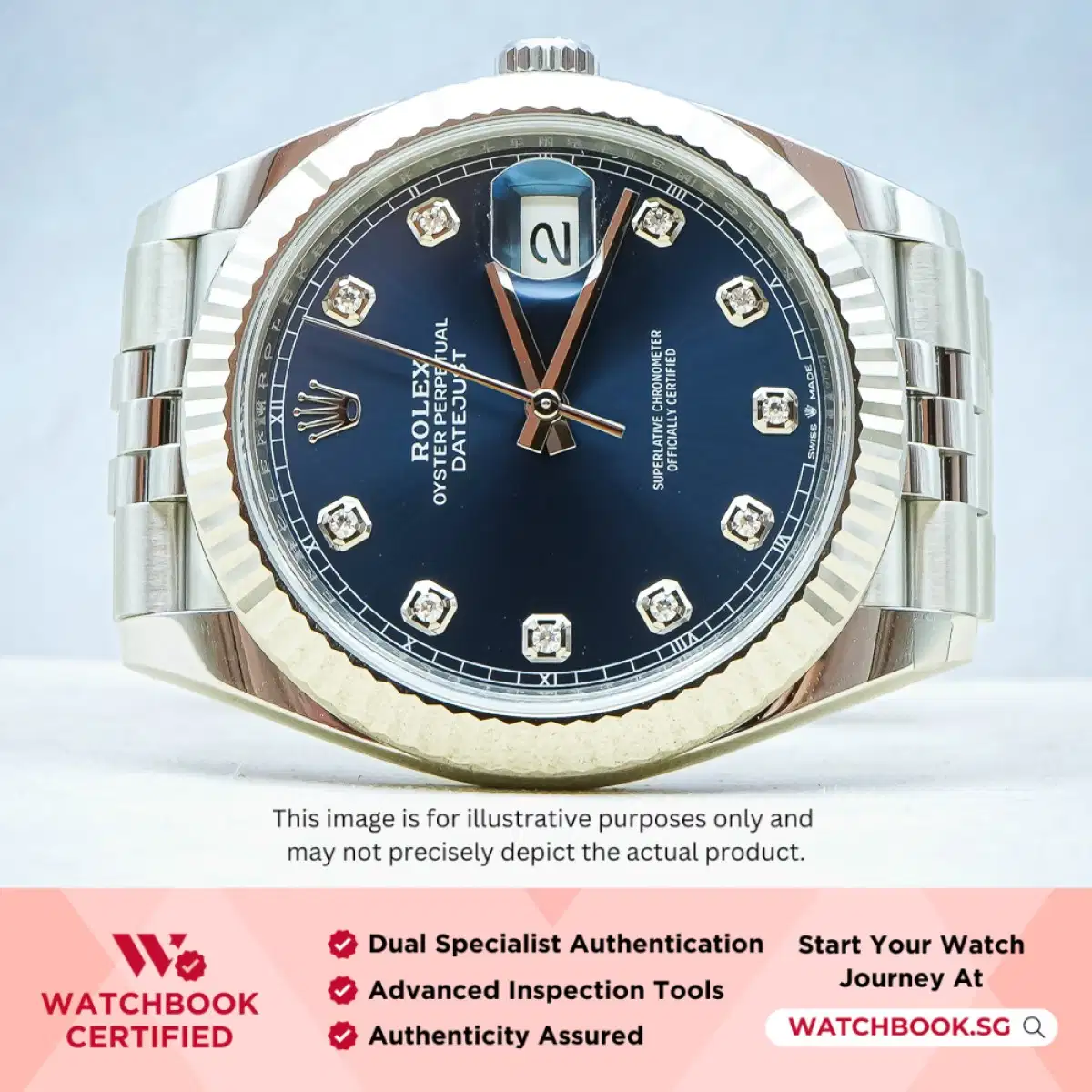 Rolex Datejust 126334 Blue w 10 Point Diamonds Jubilee