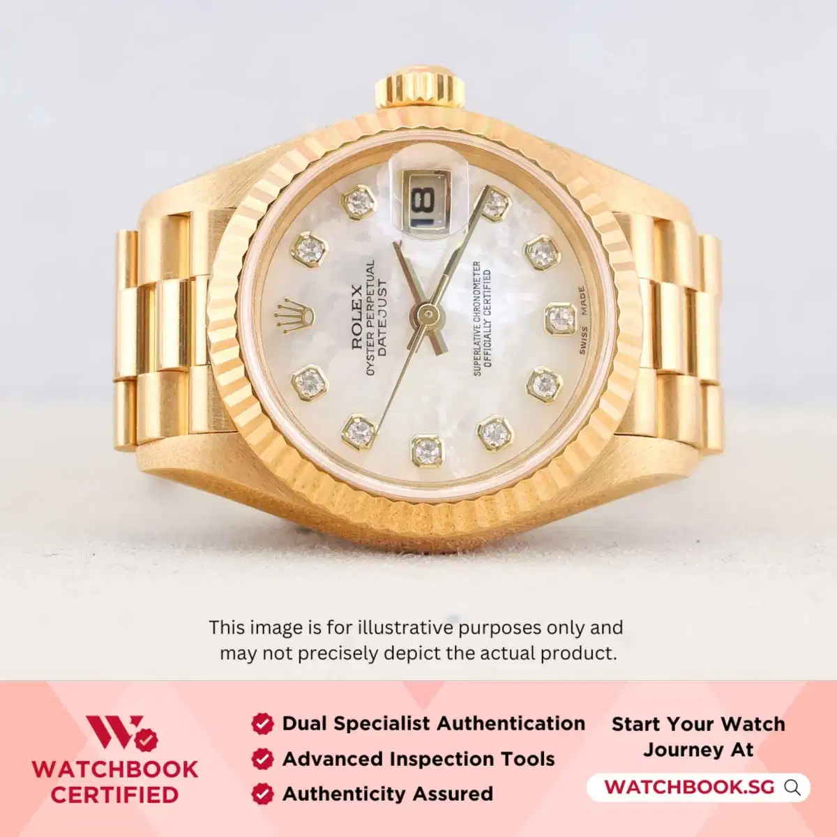 Rolex Datejust 79178 MOP w 10 Point Diamond President thumbnail