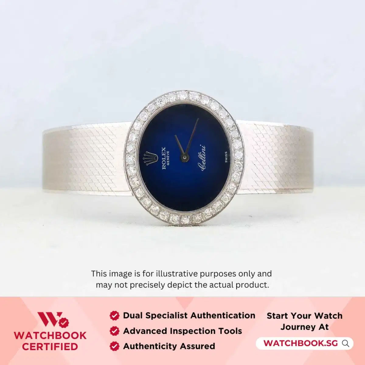 Rolex Cellini 4081 Blue Vignette Bracelet thumbnail