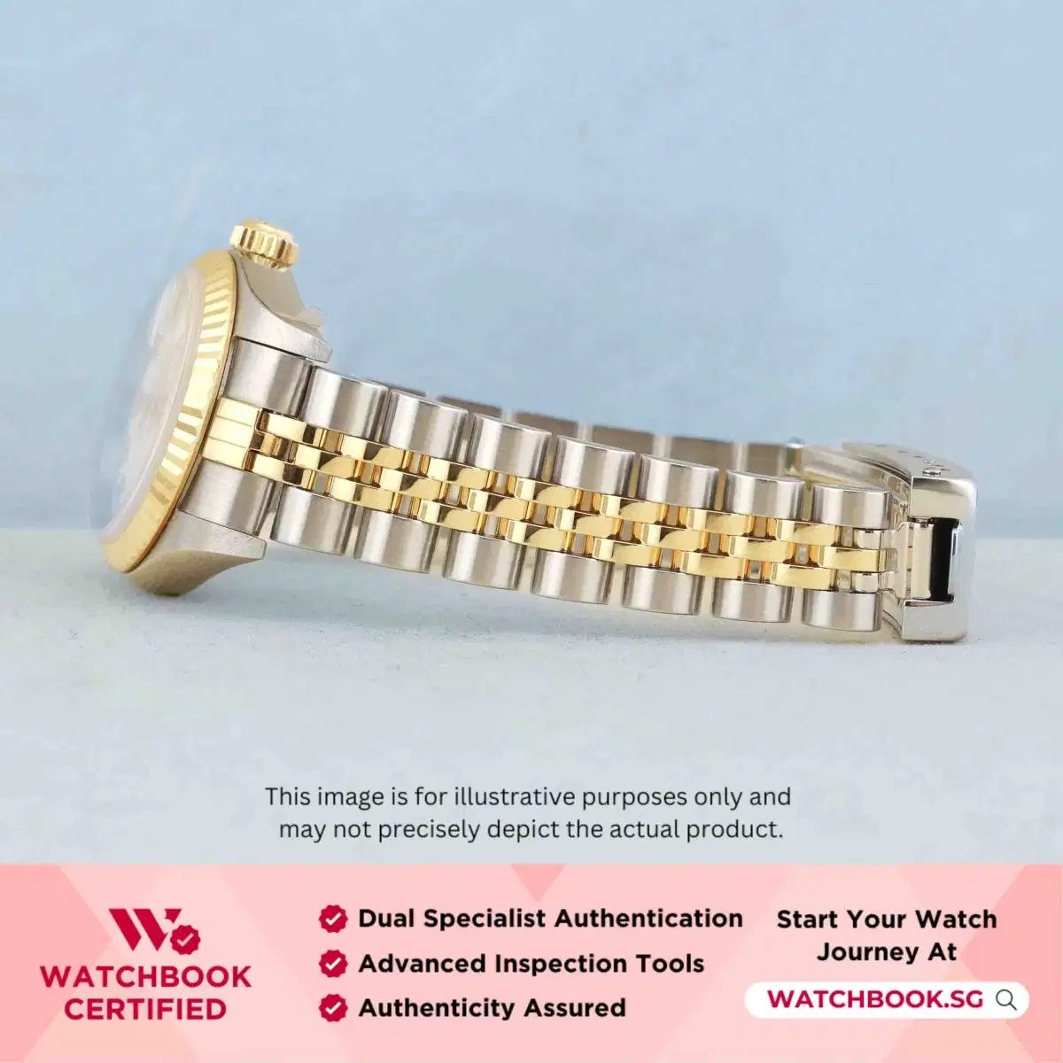 Rolex Datejust 79173 White w Golden Roman Jubilee thumbnail