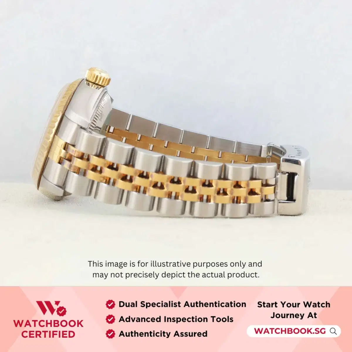 Rolex Datejust 79173 White Computer w Golden Arabic Numeral Jubilee thumbnail