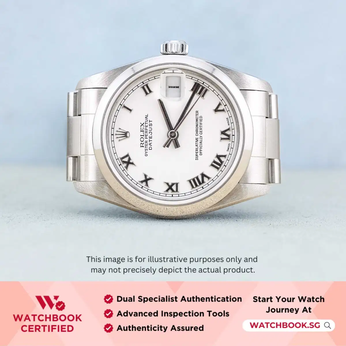 Rolex Datejust 78240 White Roman Oyster thumbnail