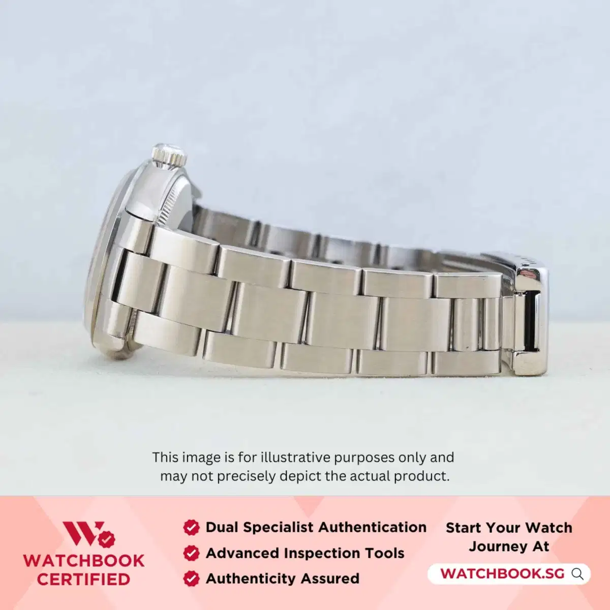 Rolex Oyster Perpetual 67480 Pink index w 3,6,9 Arabic Oyster thumbnail