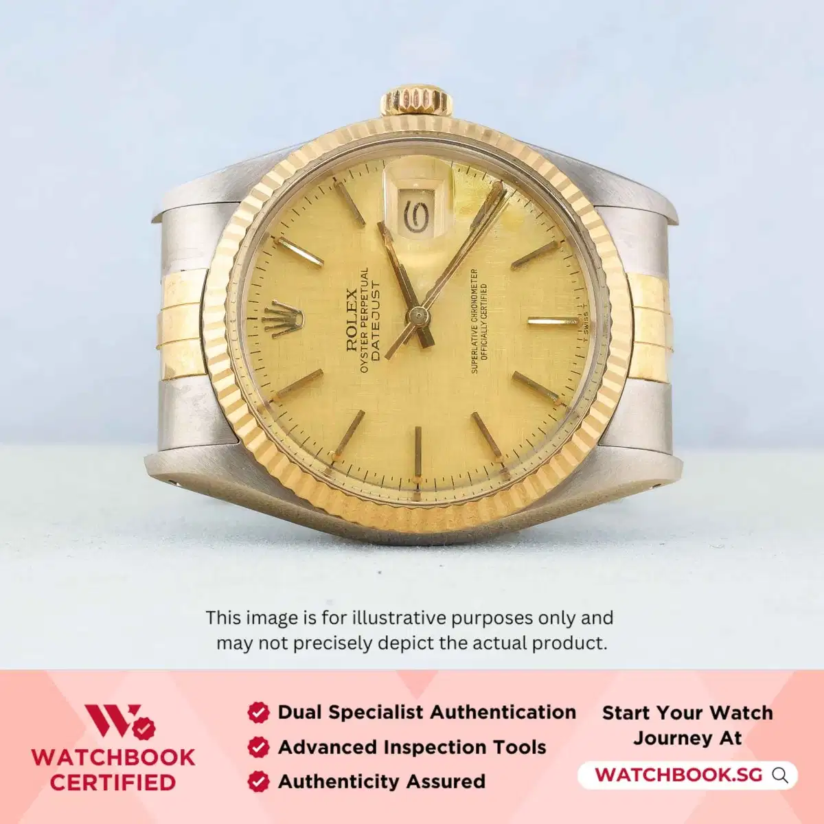 Rolex Datejust 16013 Champagne Linen Jubilee