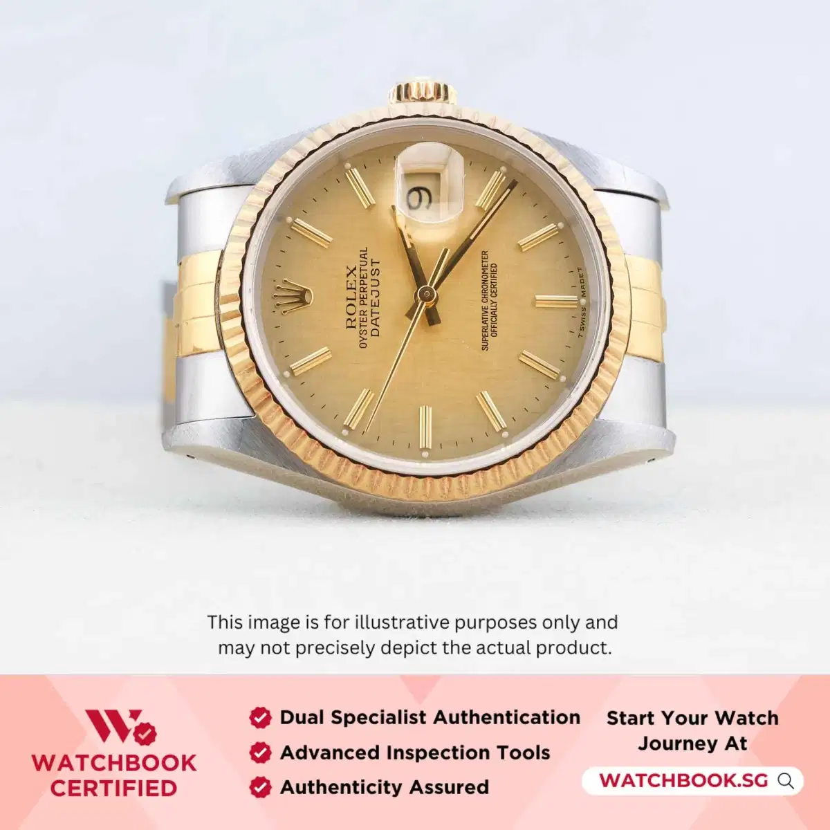 Rolex Datejust 16233 Champagne Linen Jubilee