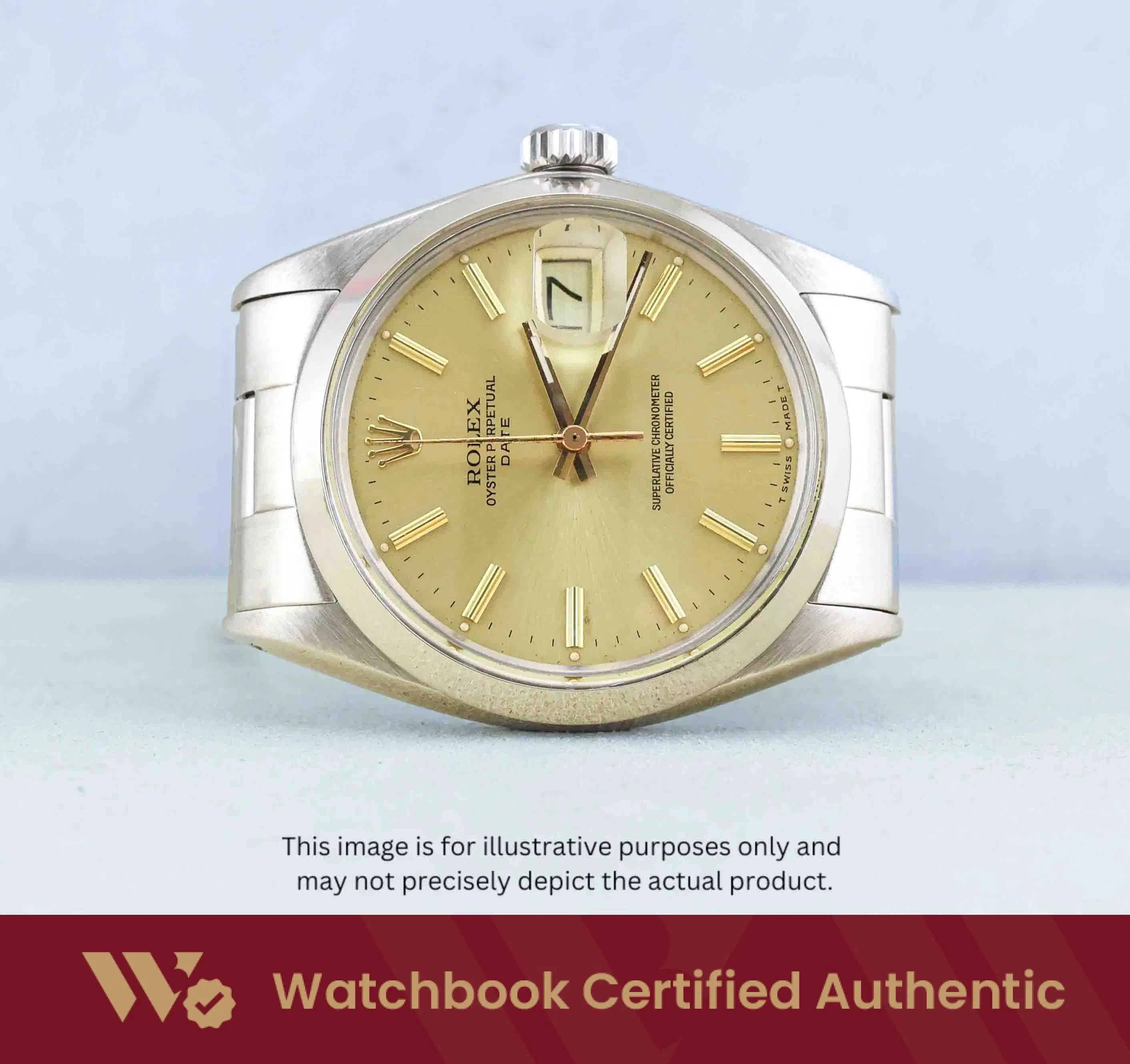 Rolex Oyster Perpetual Date 1500 Champagne Bracelet thumbnail