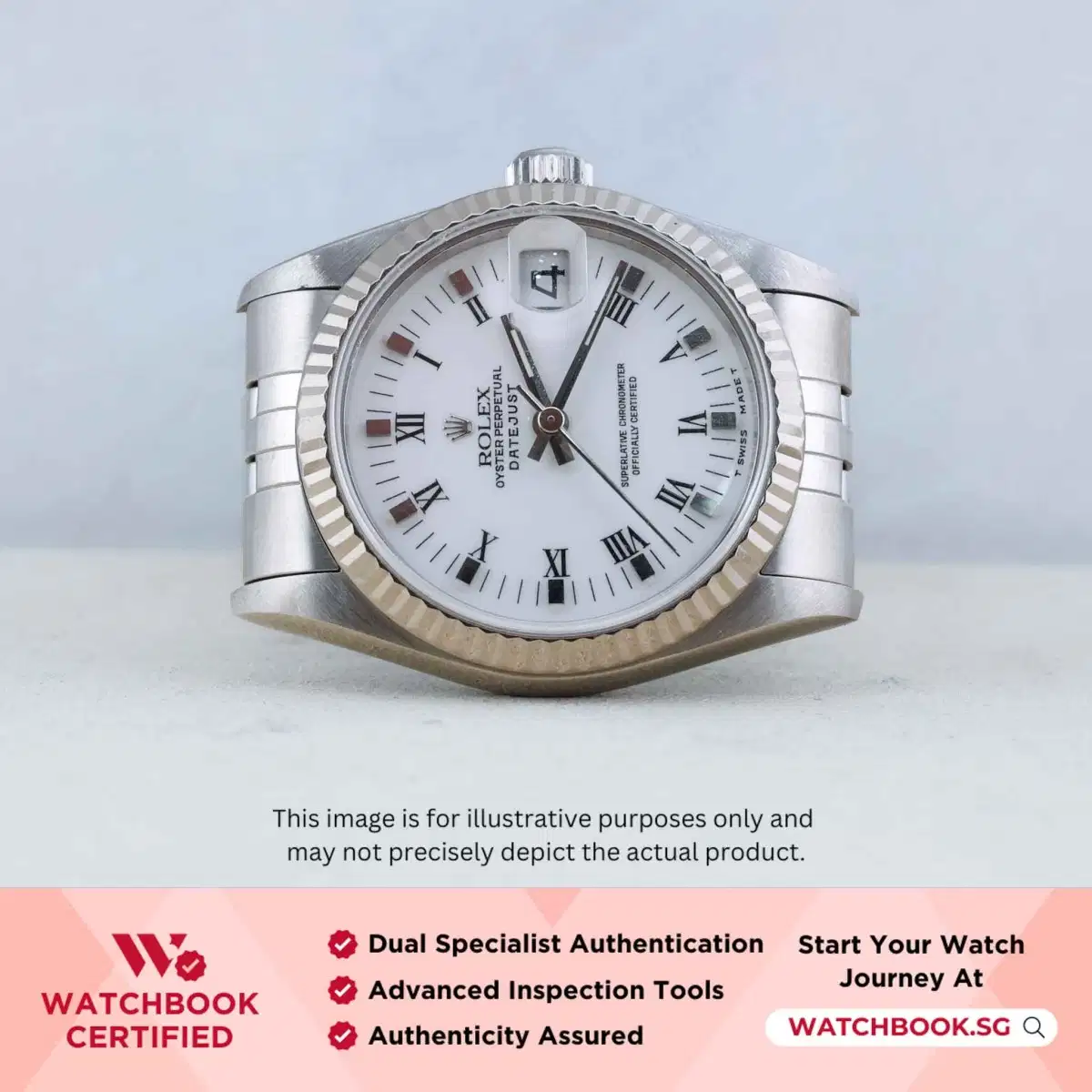 Rolex Datejust 68274 White Roman Jubilee thumbnail