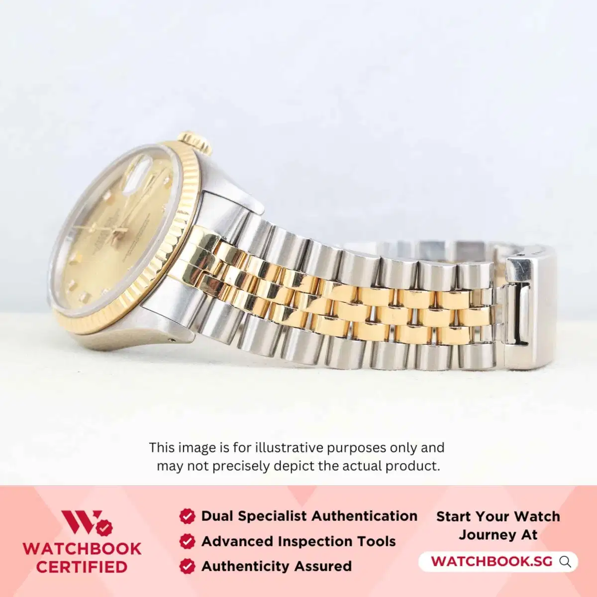 Rolex Datejust 16233 Champagne with 10 point Diamond Index Jubilee thumbnail