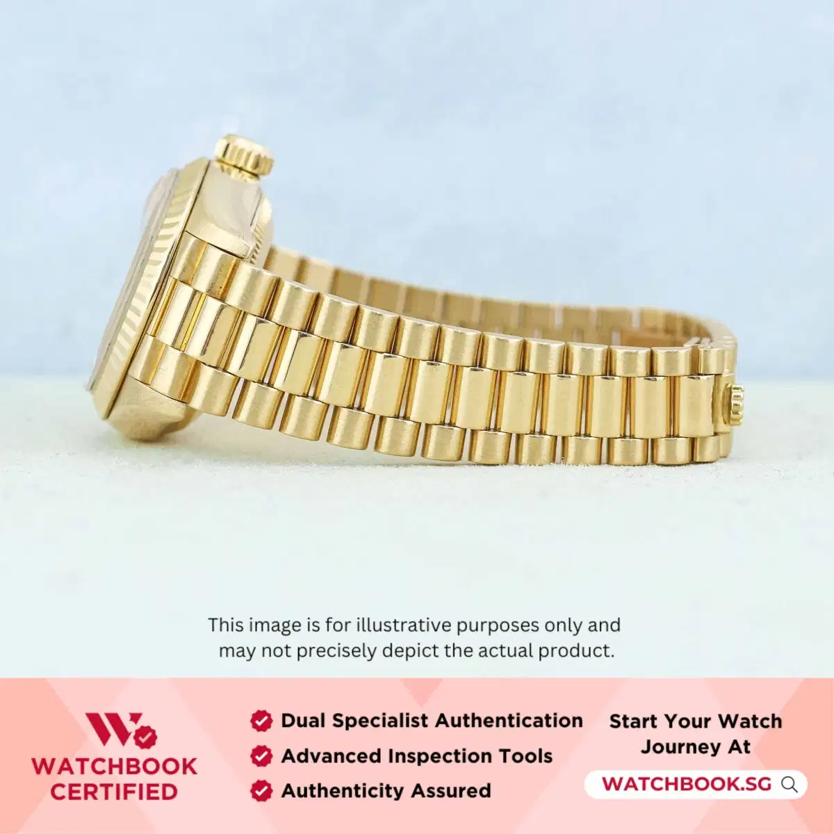 Rolex Datejust 69178 Coral Pink w 10 Pts Diamond President thumbnail