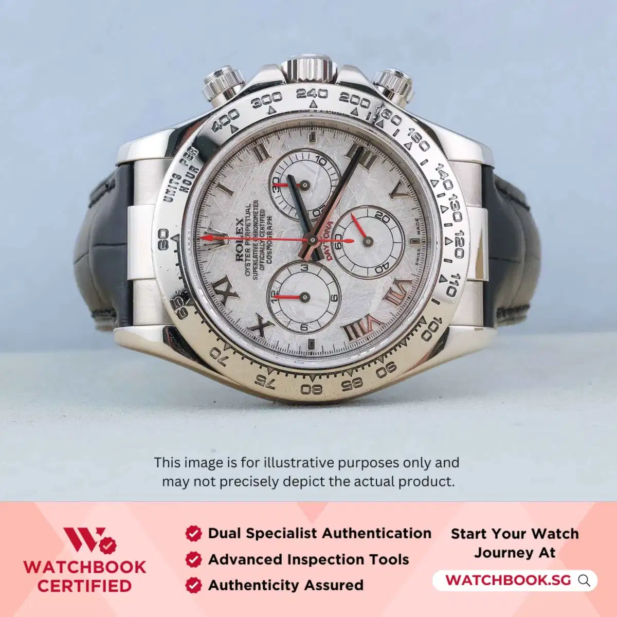 Rolex Daytona 116519 Meteorite Roman Numeral Leather thumbnail