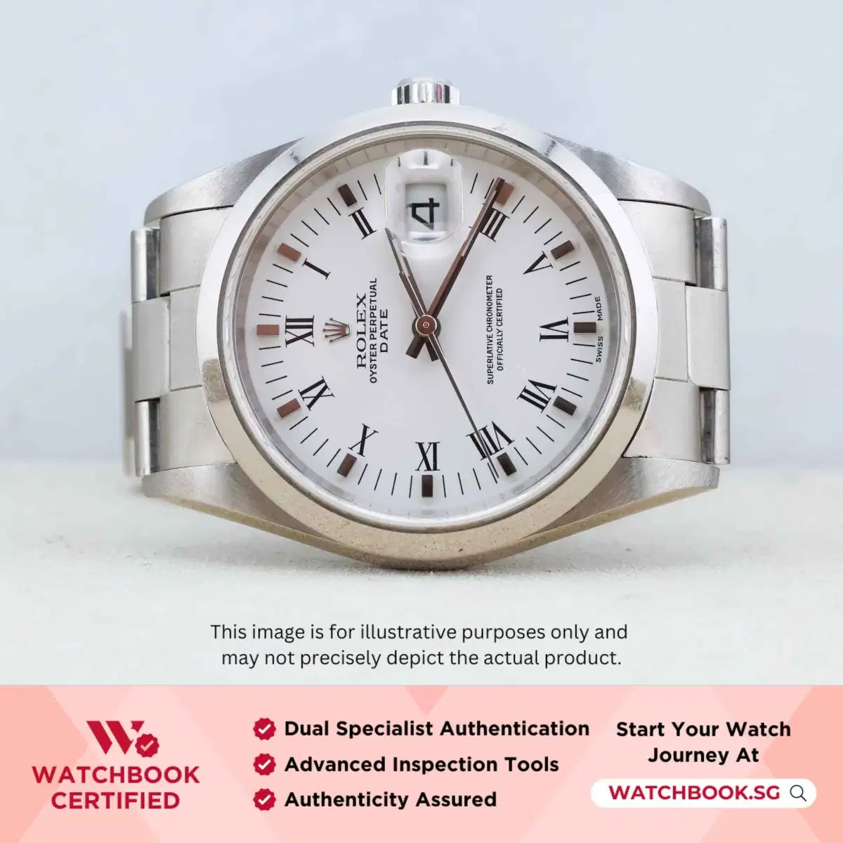 Rolex Oyster Perpetual Date 15200 White Roman Oyster thumbnail