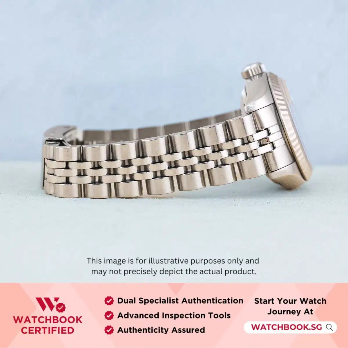 Rolex Datejust 69174 Silver 10 Point Diamond Bracelet thumbnail
