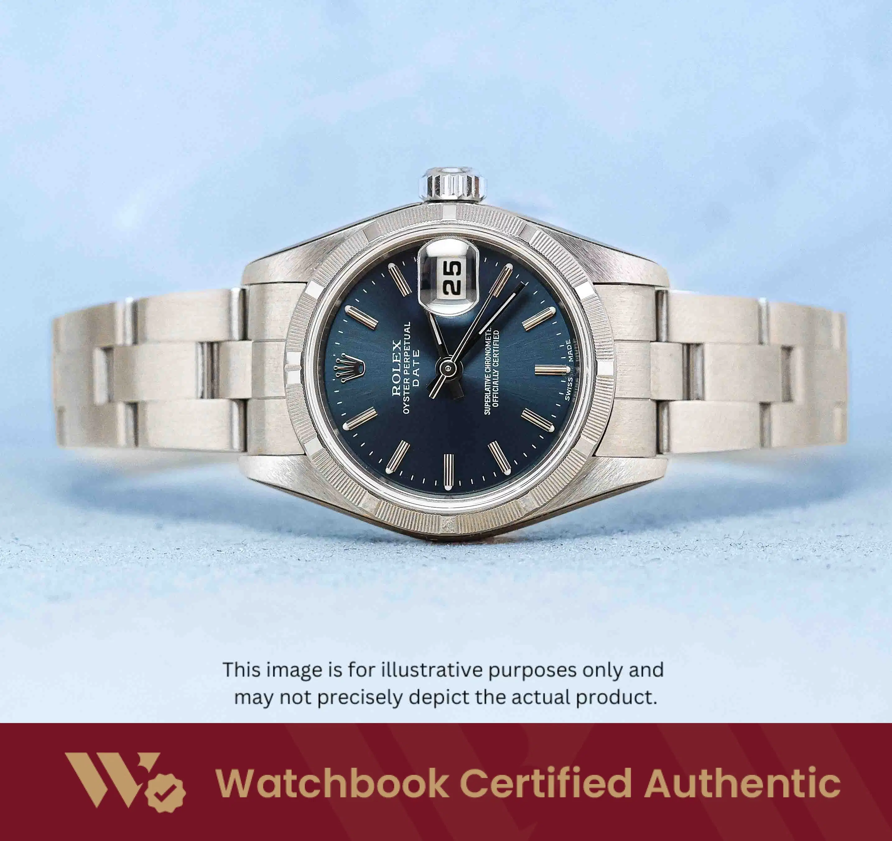Rolex Oyster Perpetual Lady Date 79190 Blue Bracelet thumbnail