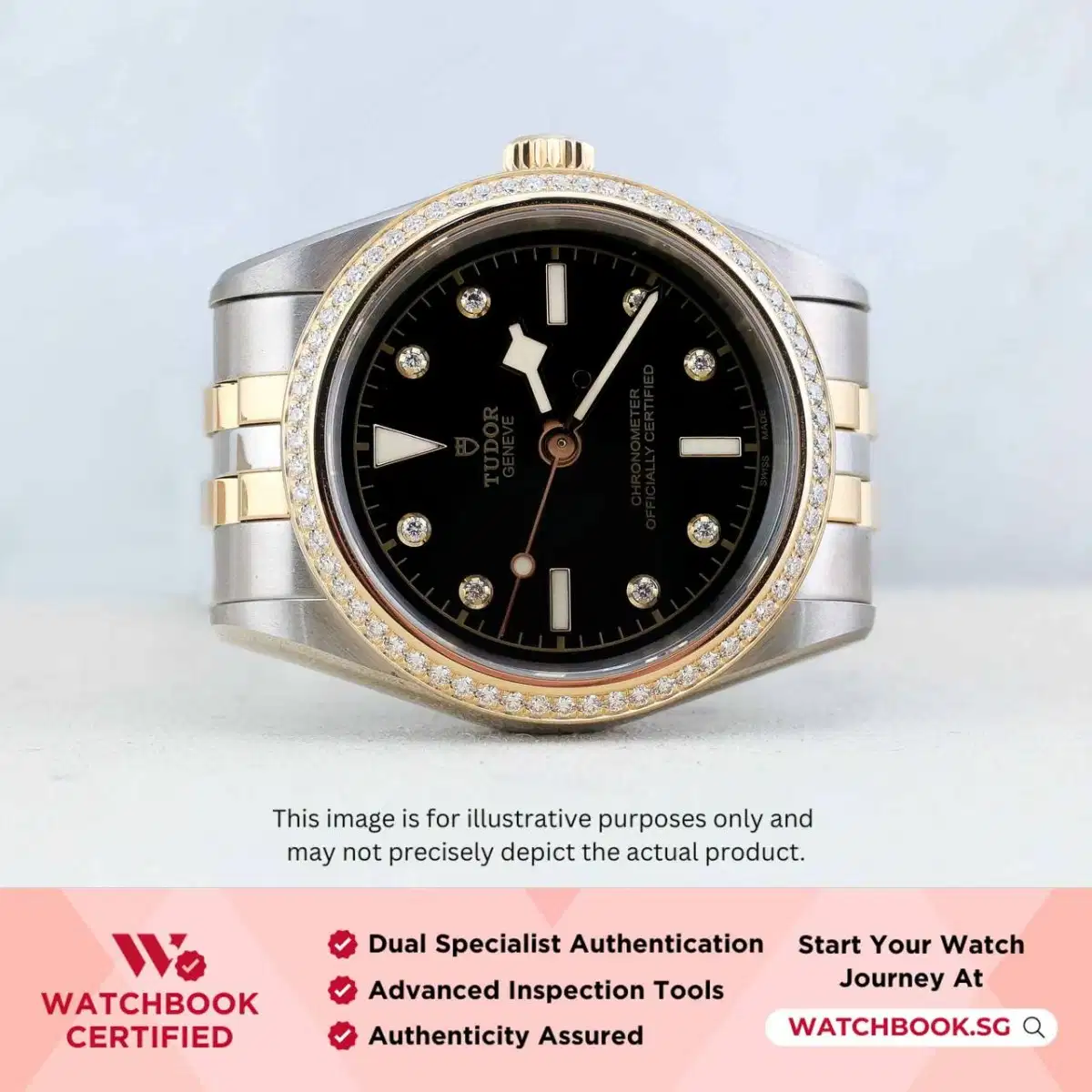 Tudor Black Bay 31 79613 Black w 8 Points Diamond