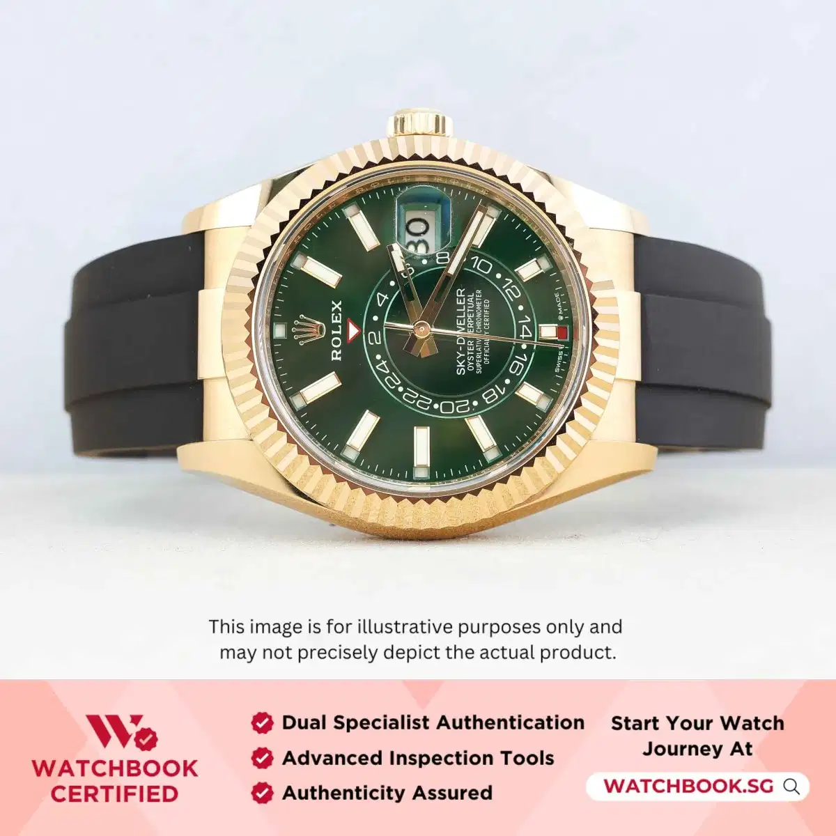 Rolex Sky Dweller 336238 Bright Green Oysterflex