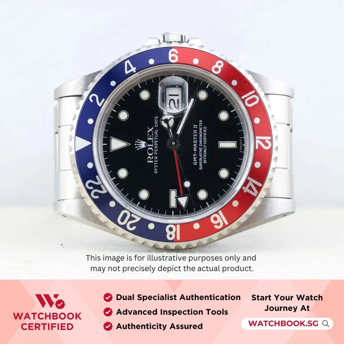 Rolex GMT Master II Pepsi 16710 Black Oyster thumbnail
