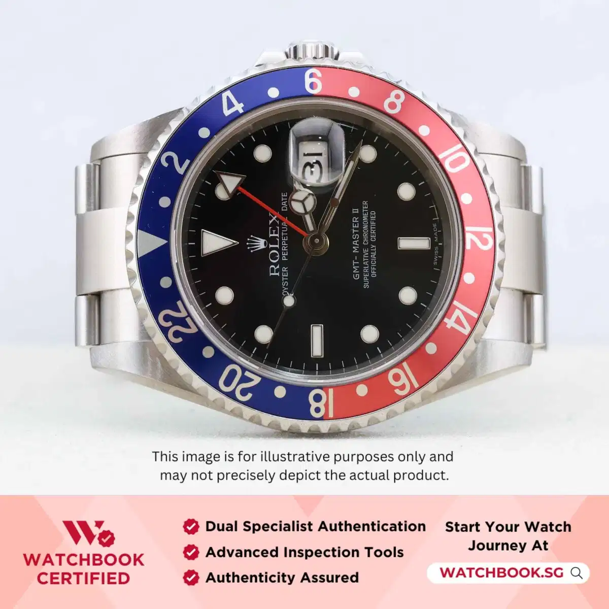 Rolex GMT Master II Pepsi 16710 Black Oyster thumbnail
