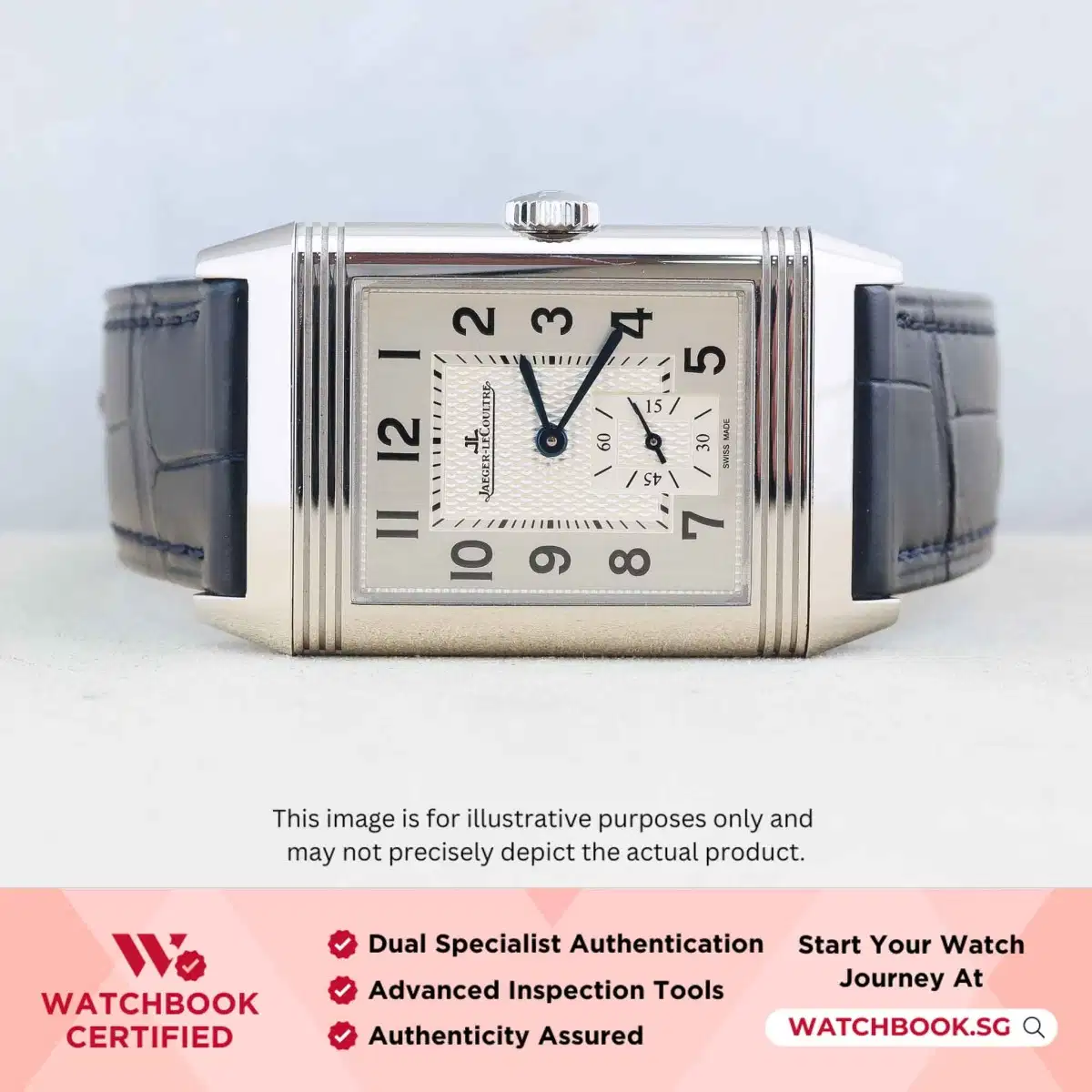 Jaeger LeCoultre JLC Reverso Classic Q3858522 	Silvered Guilloché Opaline