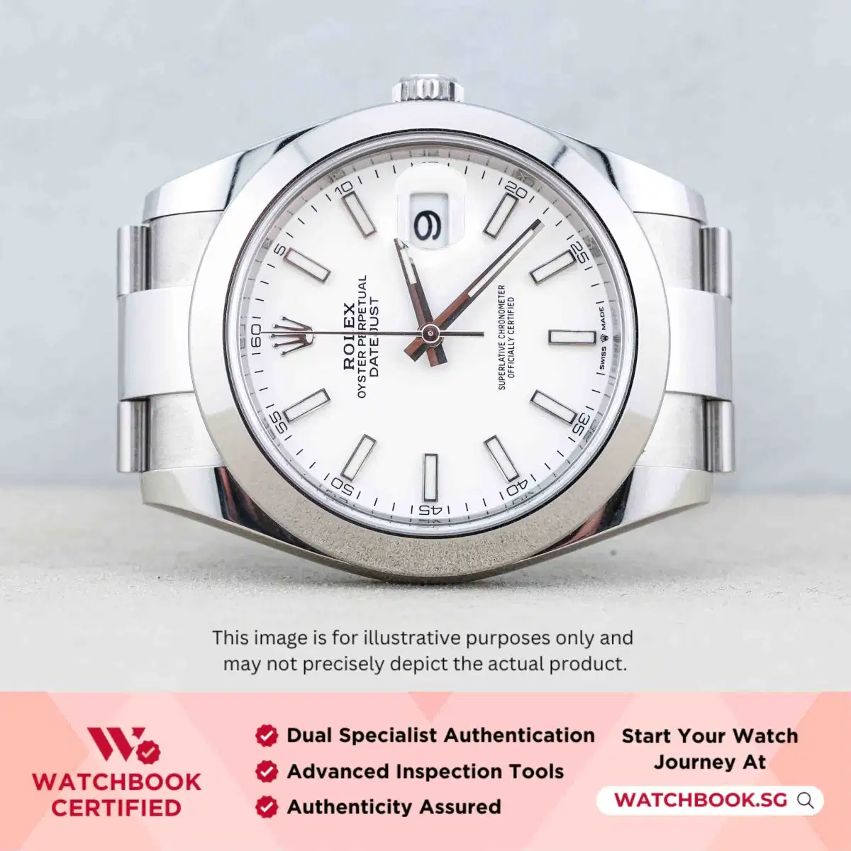 Rolex Datejust 126300 White Oyster