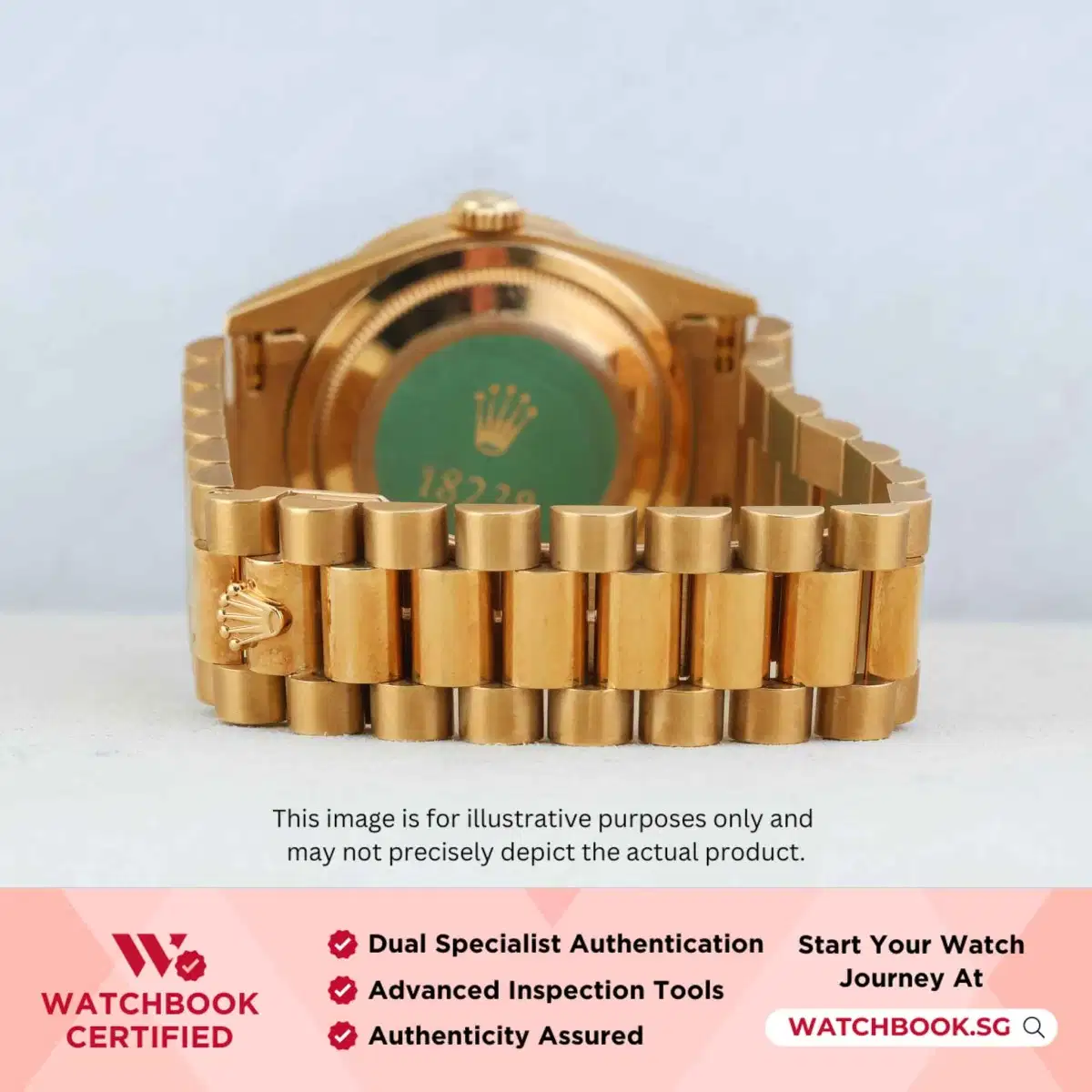 Rolex Daydate 18238 Champagne 8 Point w 2 Baguette Diamonds President thumbnail