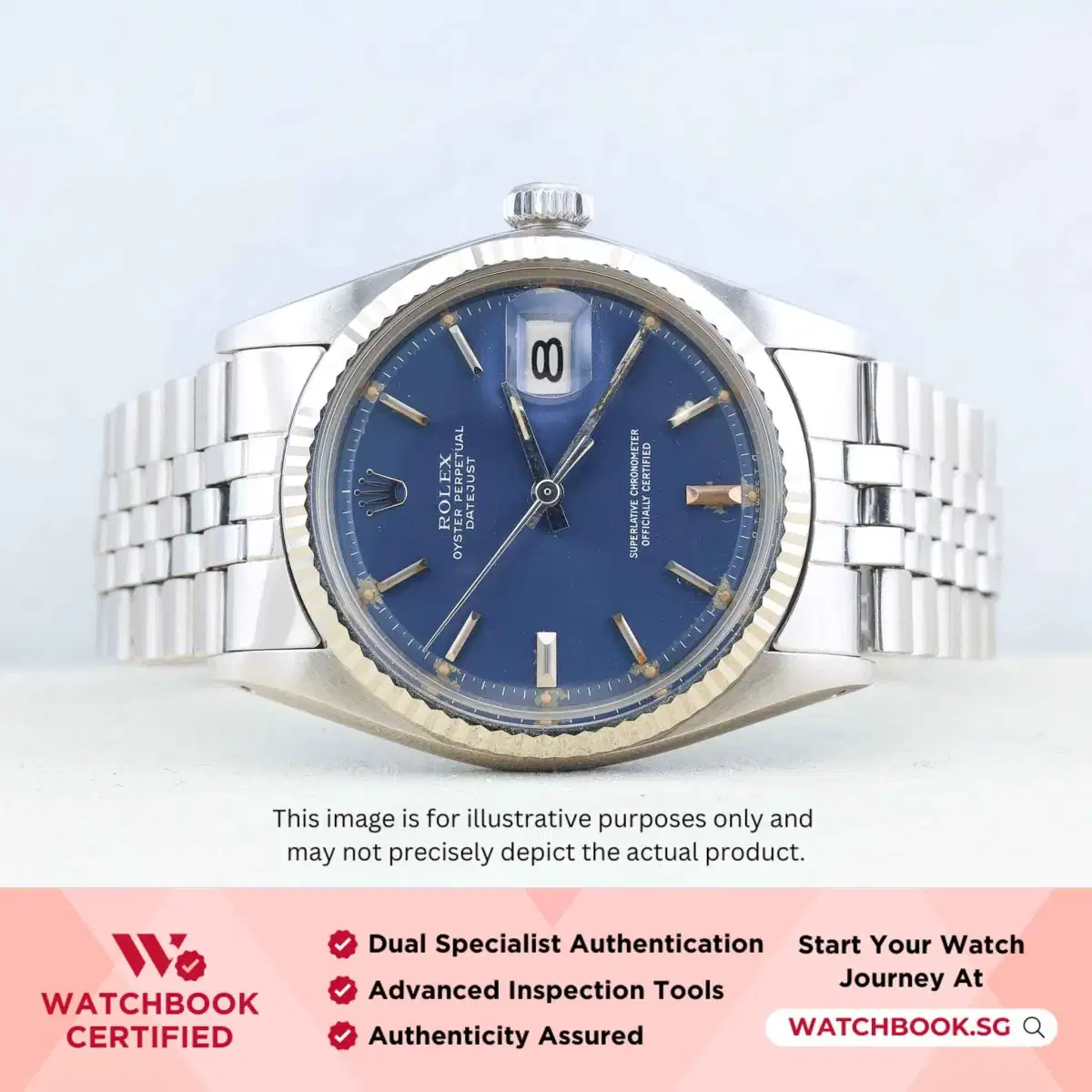Rolex Datejust 1601 Blue Sigma w Index Jubilee thumbnail