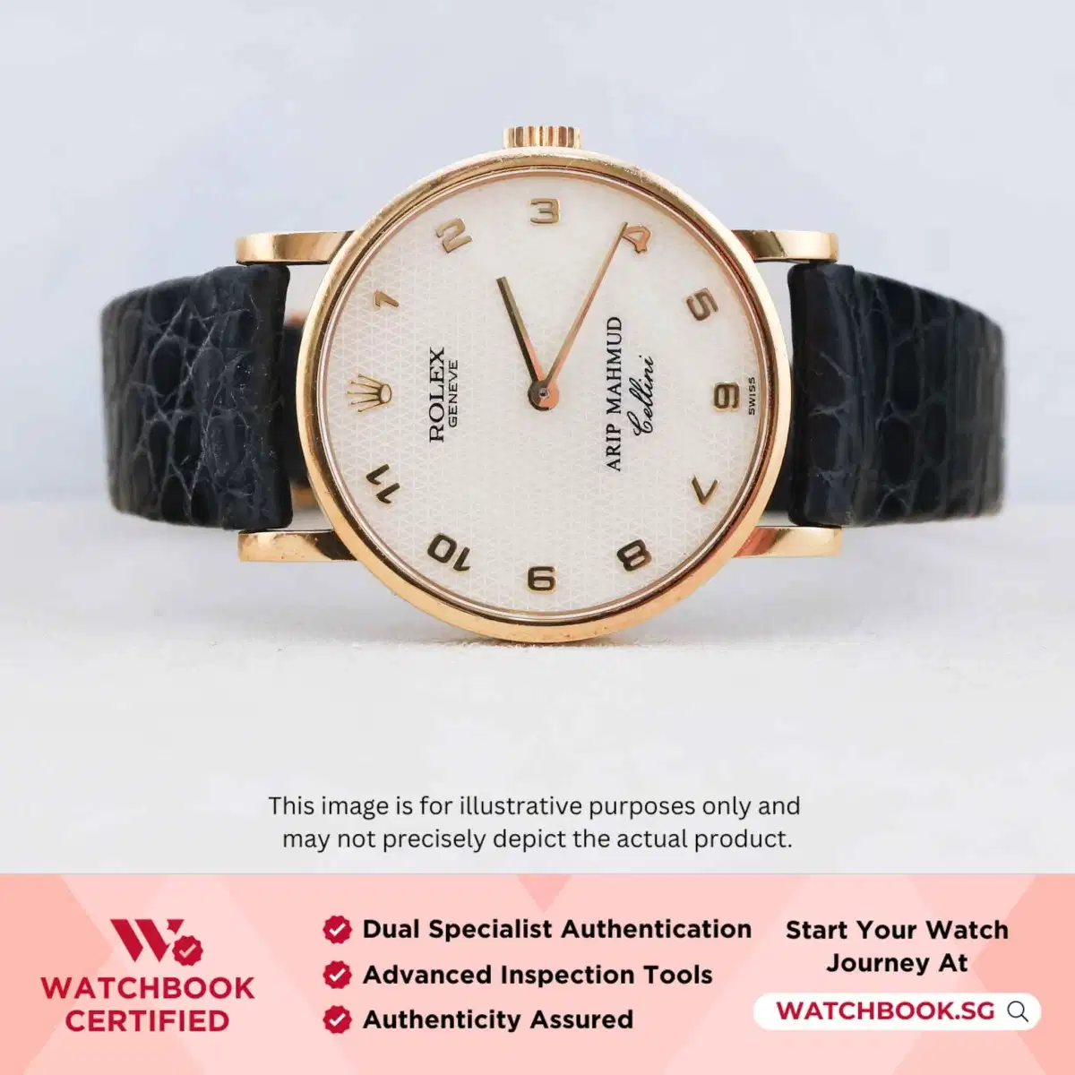 Rolex Cellini Arip Mahmud 5109 MOP w Golden Arabic Leather thumbnail