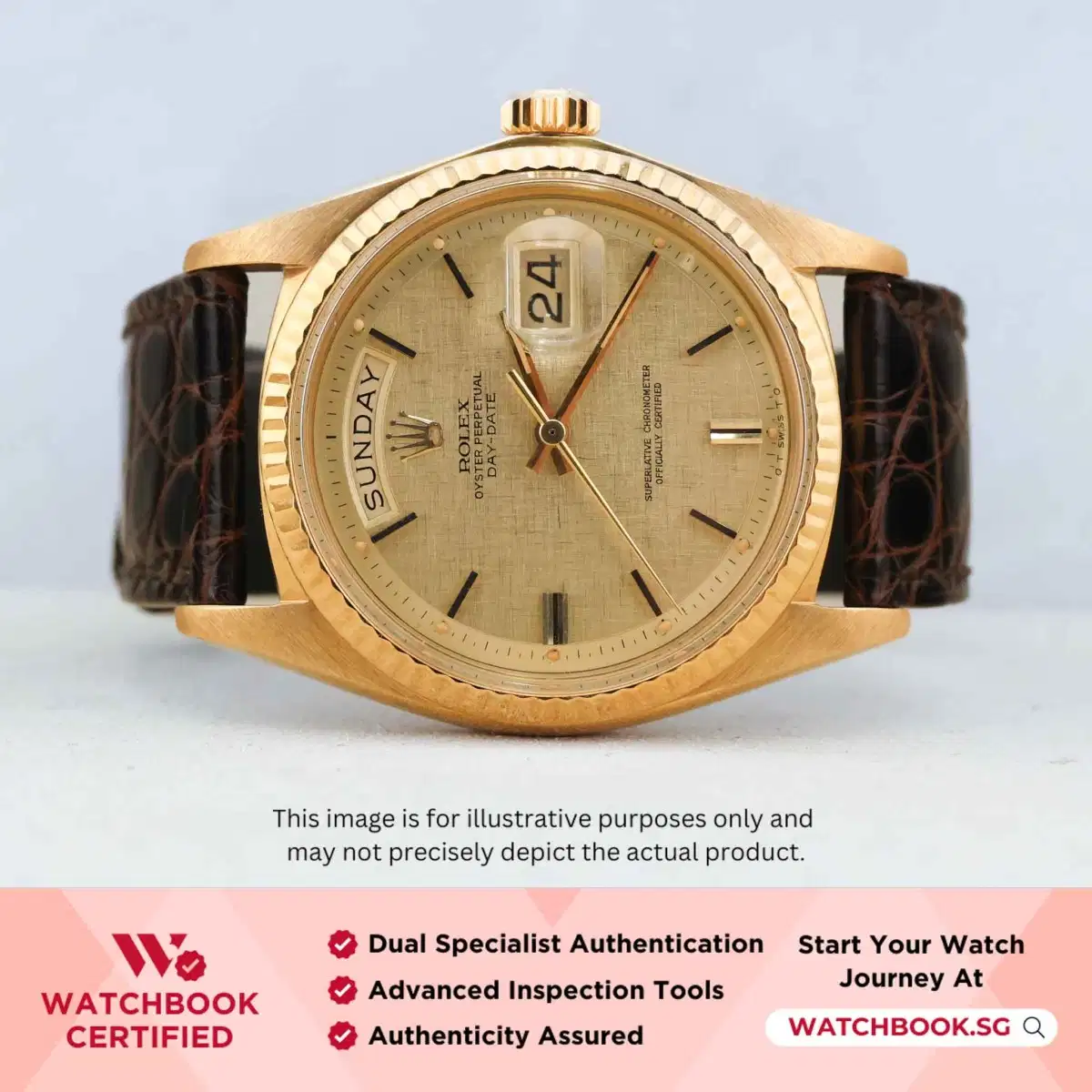 Rolex Daydate 1803 Champagne Sigma Leather thumbnail