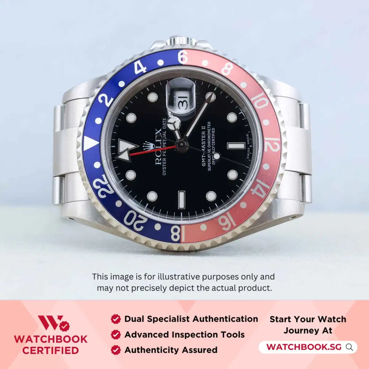 Rolex GMT Master II Pepsi 16710 Black Oyster thumbnail