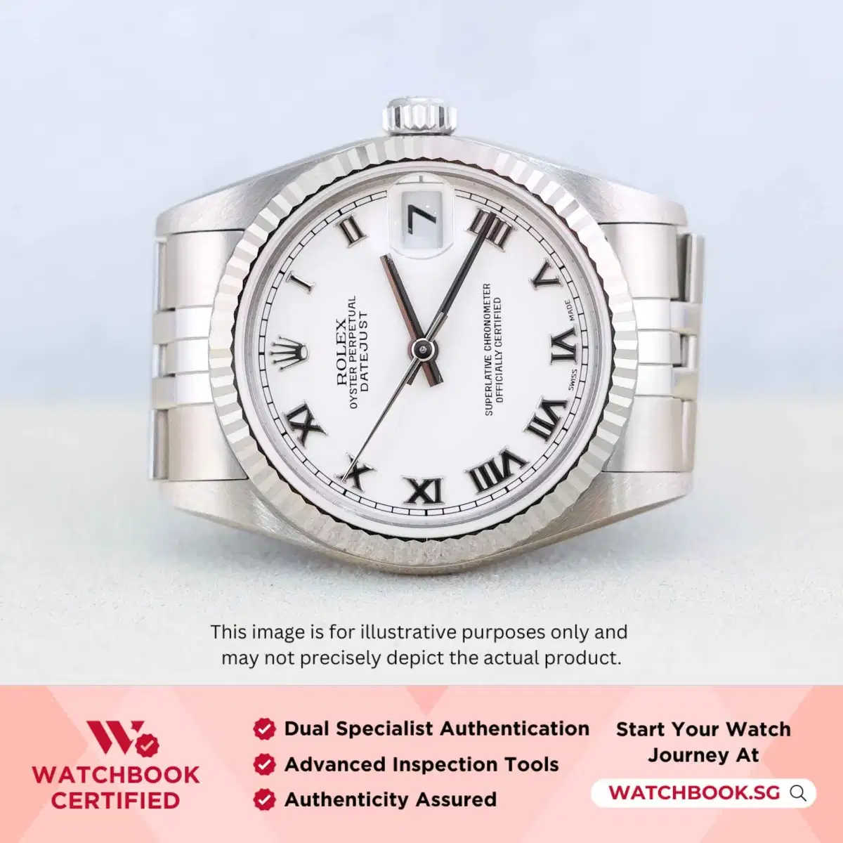 Rolex Datejust 78274 White Roman Jubilee thumbnail