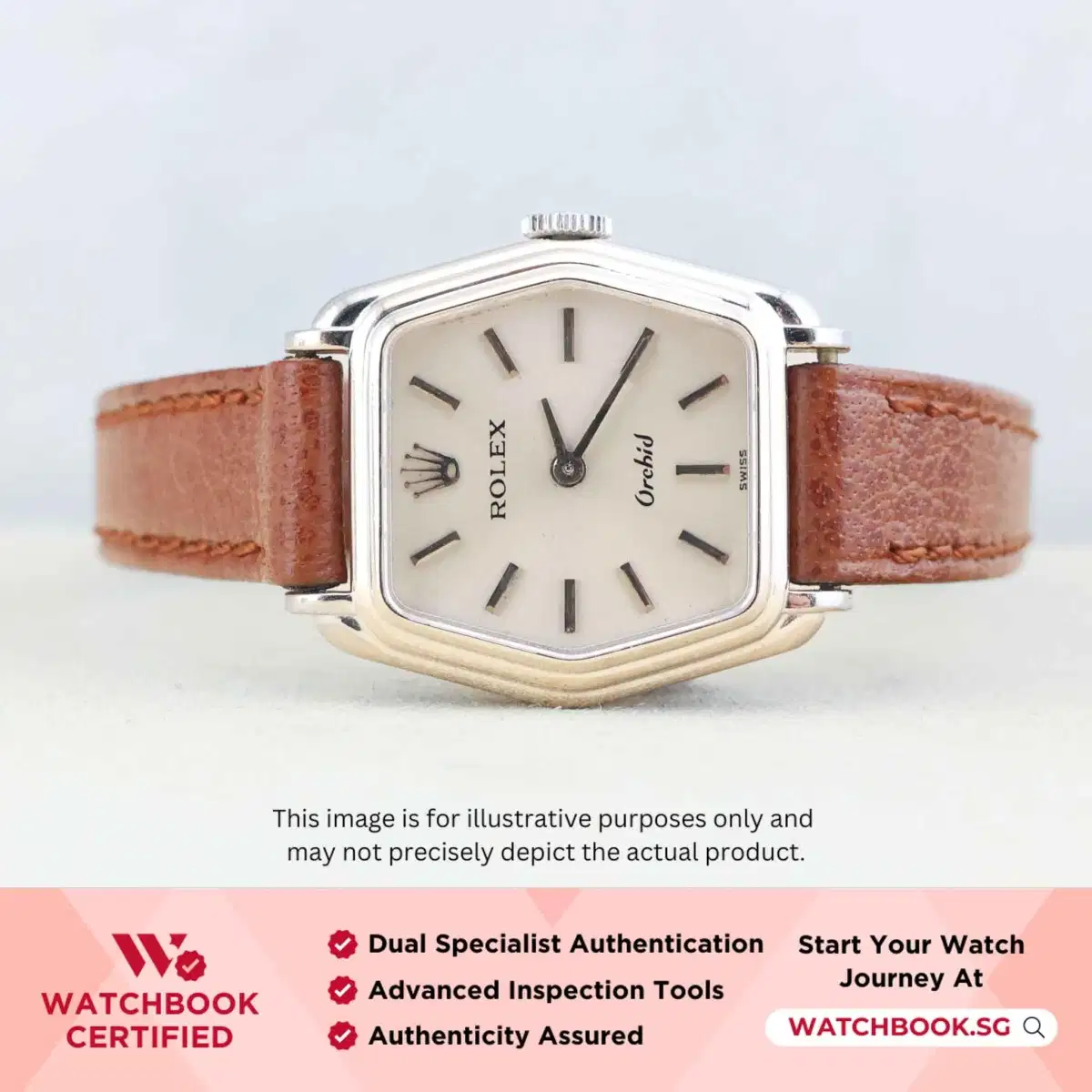 Rolex Orchid 2683 Silver index Leather thumbnail