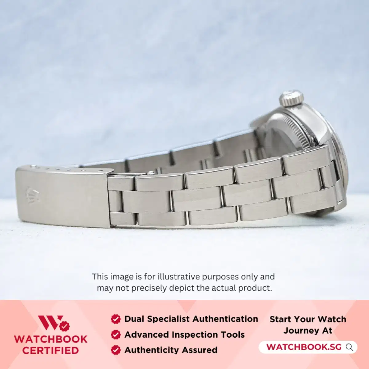 Rolex Oyster Perpetual 67194 White Roman Oyster thumbnail