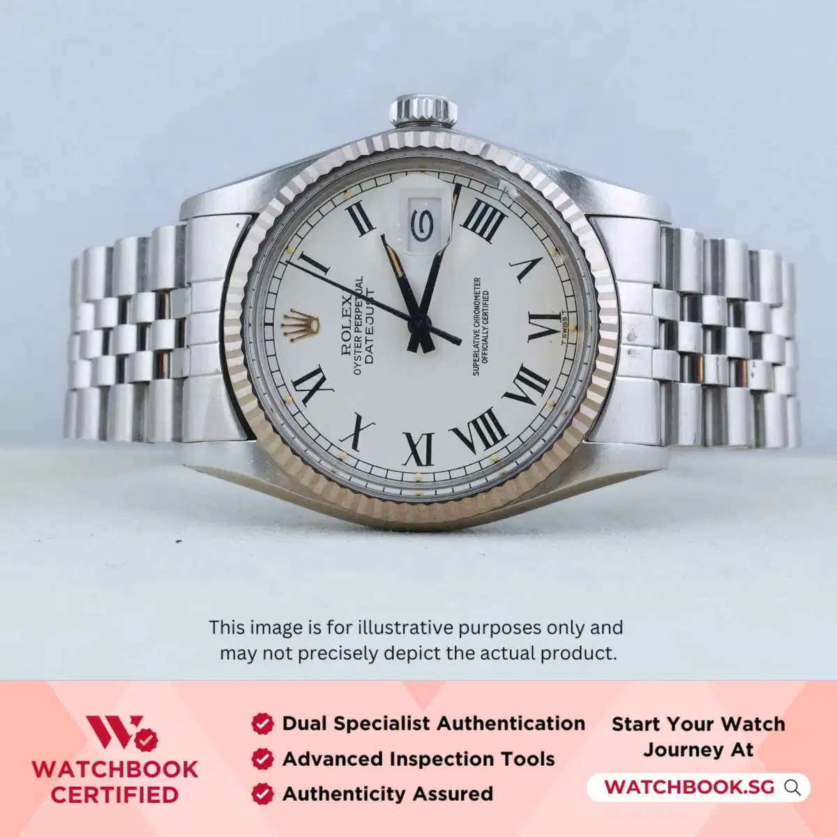 Rolex Datejust 16014 White Buckley Jubilee thumbnail