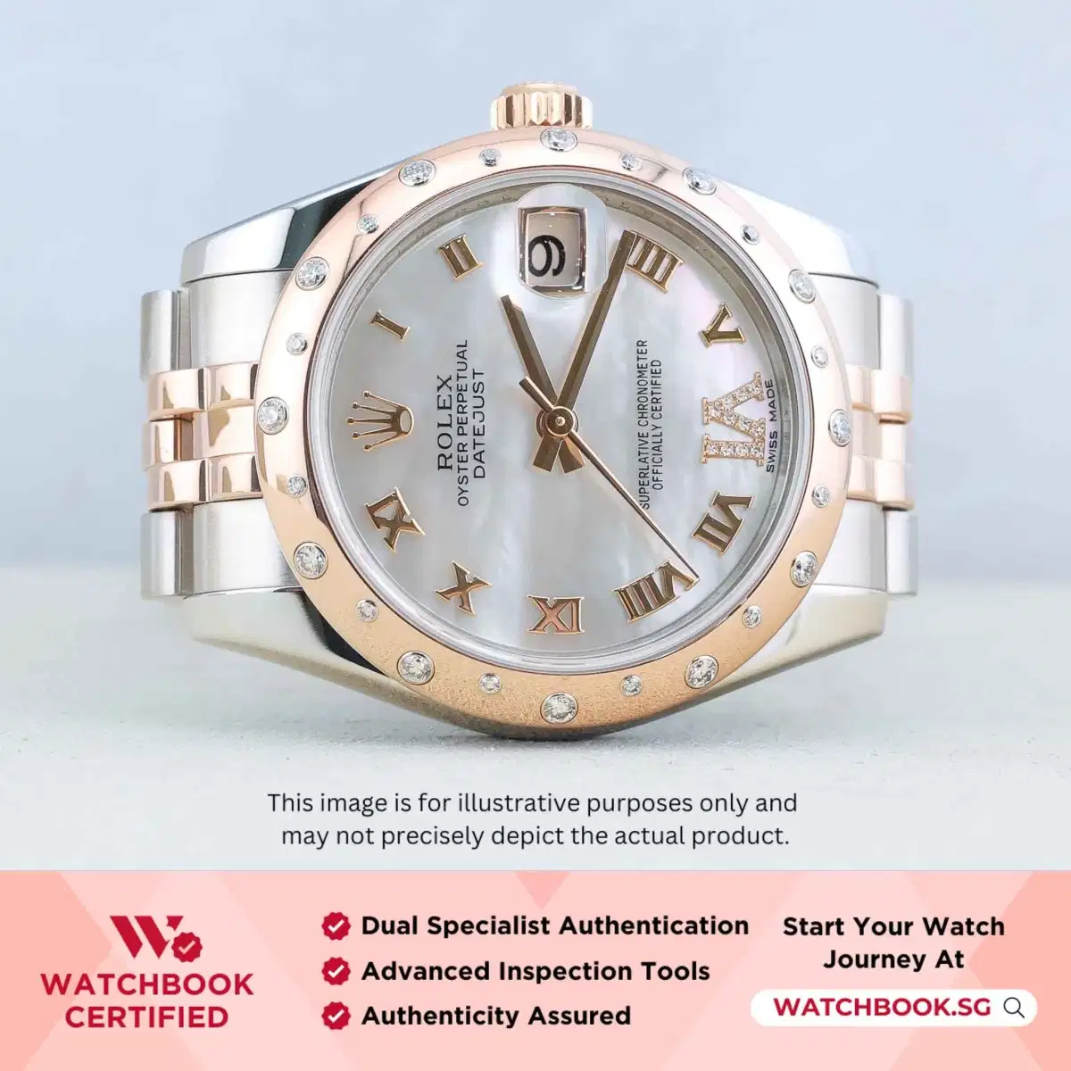 Rolex Datejust Mother of Pearl MOP w VI Diamonds 178341 MOP Jubilee