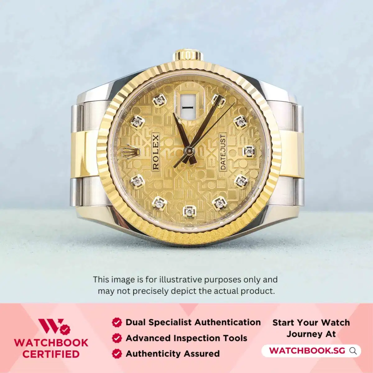 Rolex Datejust 126233 Champagne w 10 Point Diamonds Oyster