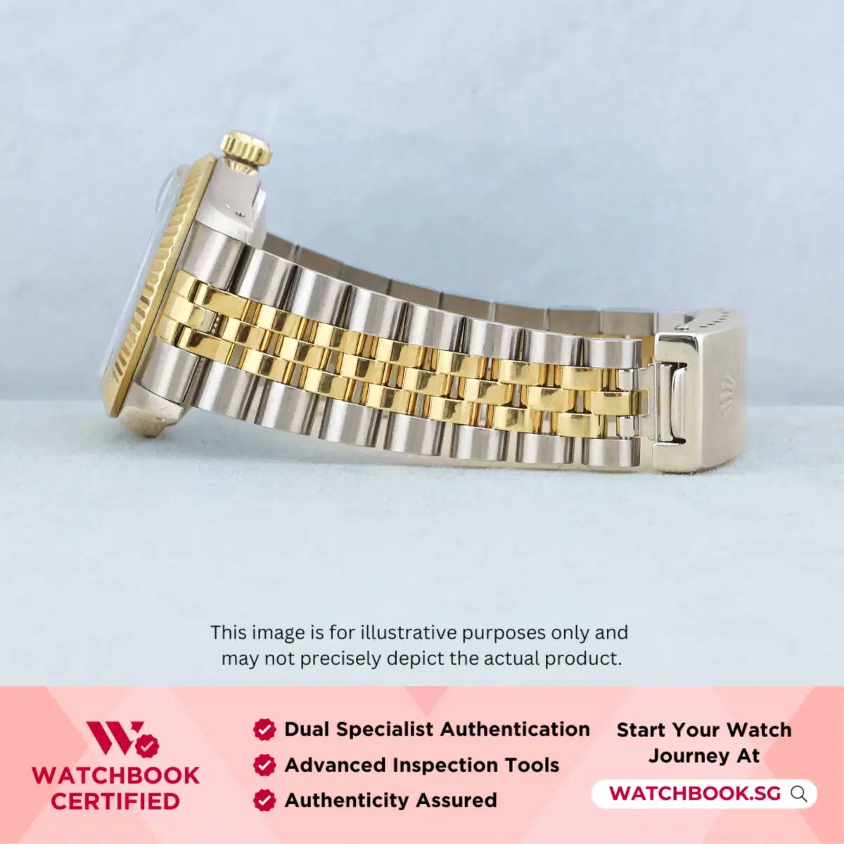 Rolex Datejust 68273 White w Golden Roman Jubilee thumbnail