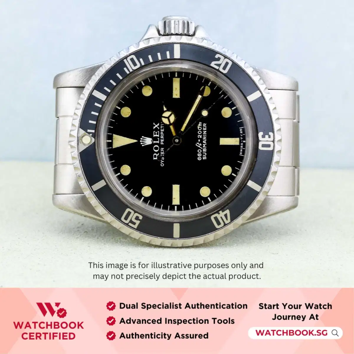 Rolex Submariner Kissing 40 5513 Black Oyster thumbnail