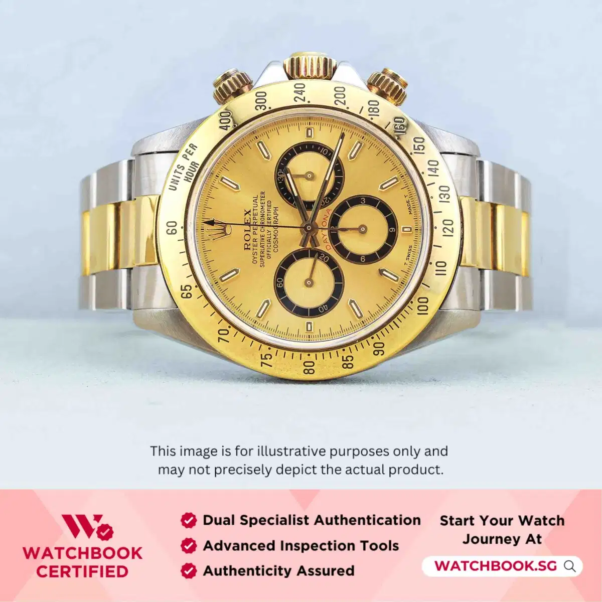 Rolex Daytona 16523 Champagne Inverted 6 Oyster thumbnail