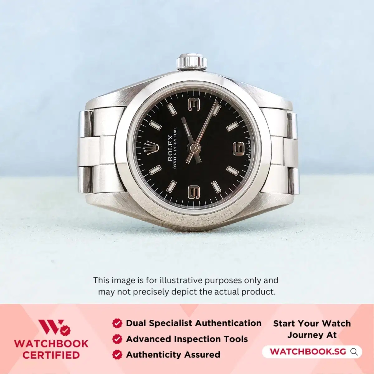 Rolex Oyster Perpetual 76080 Black Bracelet thumbnail