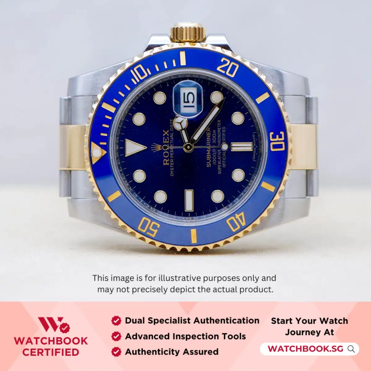 Rolex Submariner Sunburst 116613LB Blue Oyster