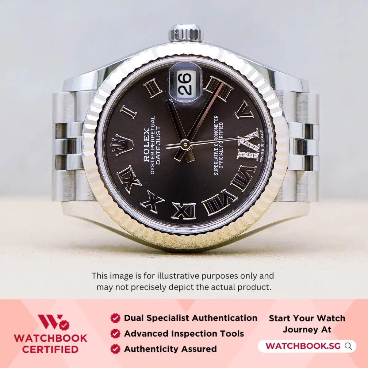 Rolex Datejust 278274 Dark Grey w VI Diamond Jubilee