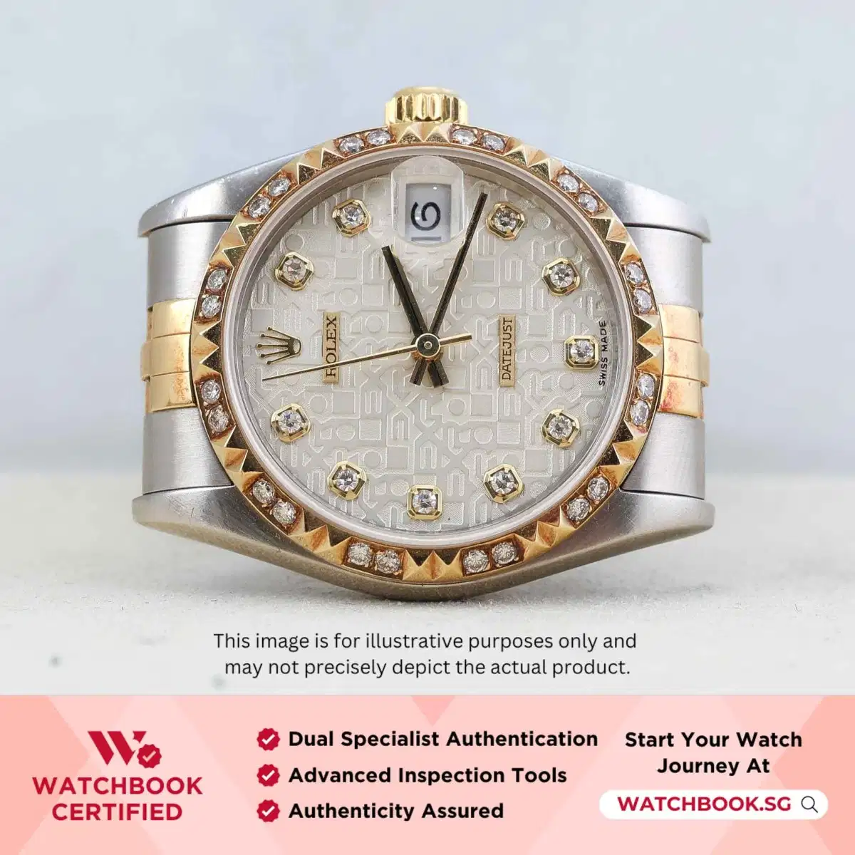 Rolex Datejust 68273 Computer w 10 Point Diamond Jubilee thumbnail